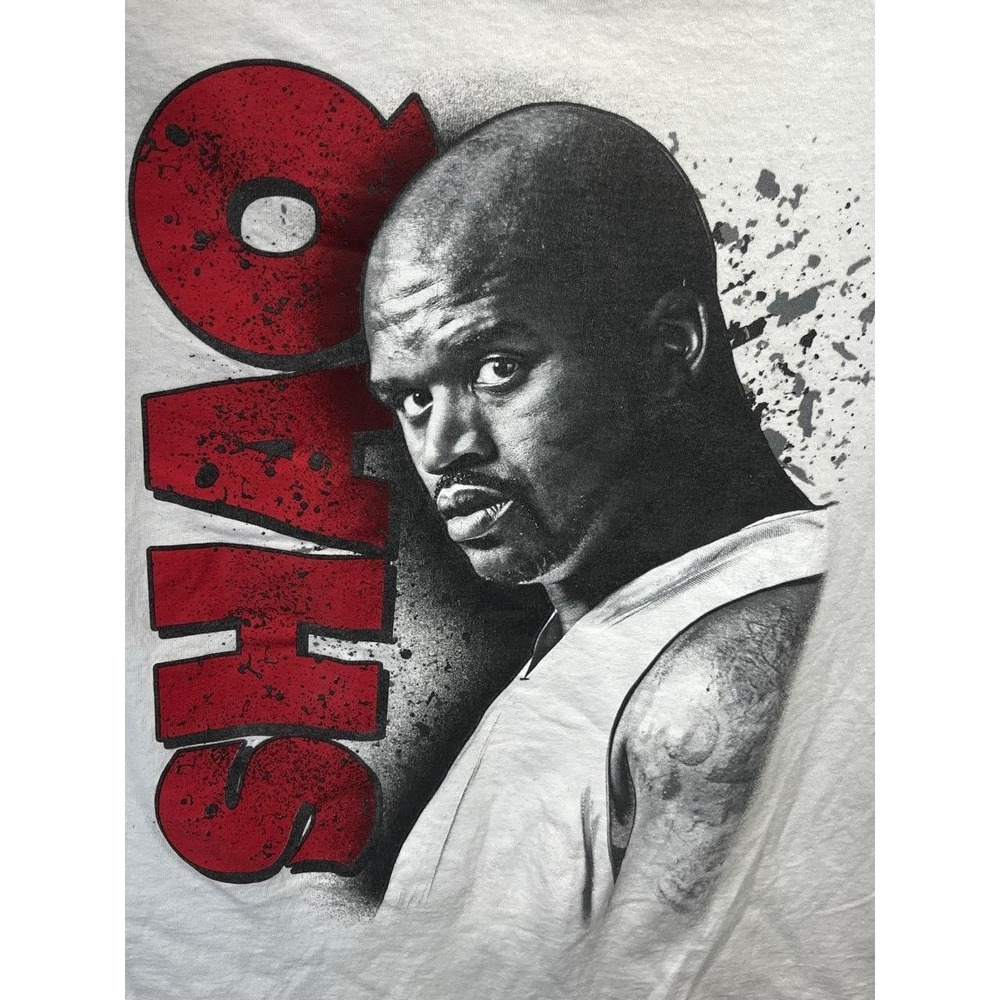 Vintage Shaq Red White Black Mens Short Sleeve Crew Neck Graphic T Shirt Medium - Picture 4 of 7